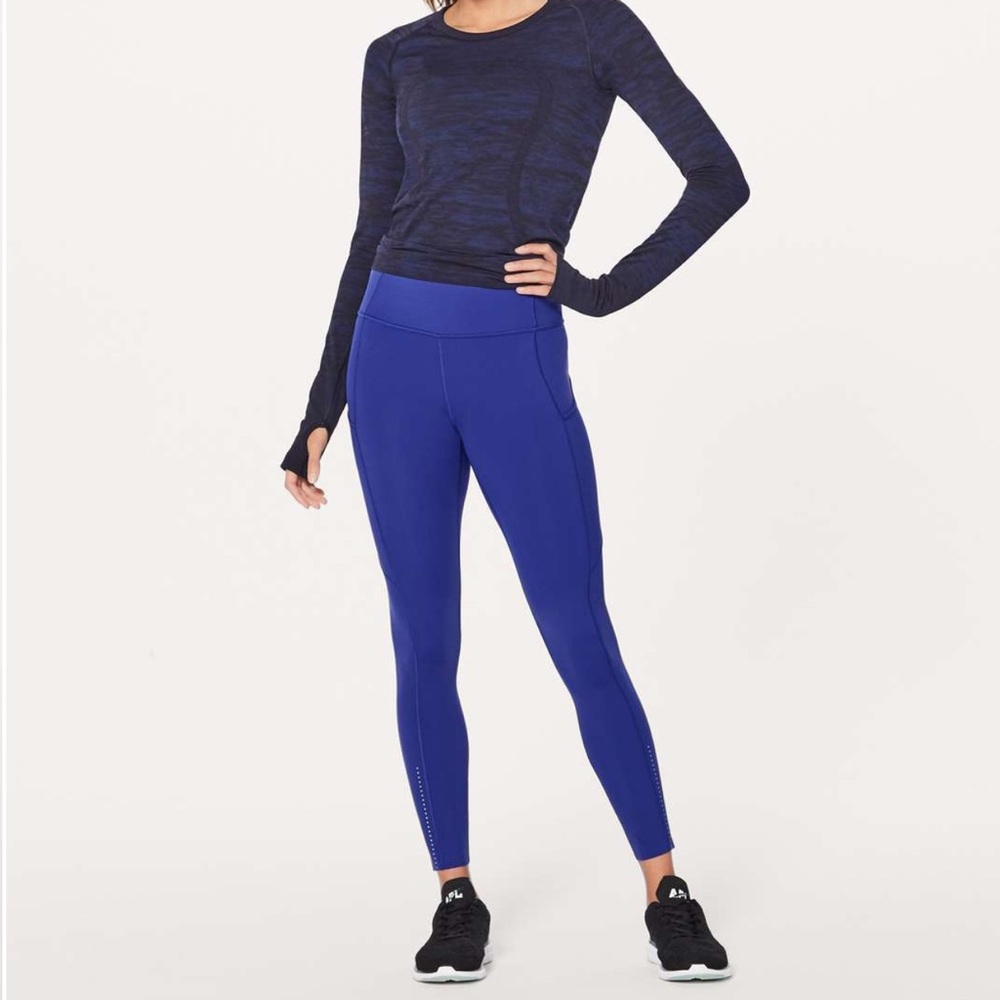 Lululemon fast & free 7/8 25” tight II nulux psychic blue - Picture 2 of 16